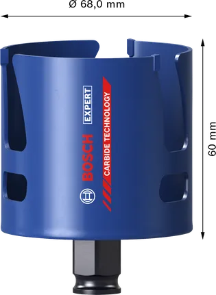 Sierra de corona para materiales de construcción Bosch EXPERT 68x60 mm.