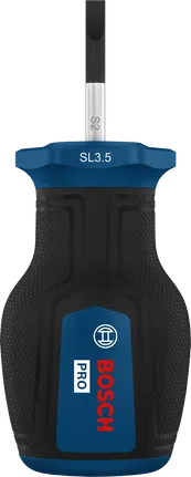 Destornillador Bosch PRO Stubby SL 0,6 x 3,5 x 25 mm.
