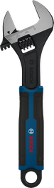 Llave ajustable Bosch 200 mm con boca ancha.
