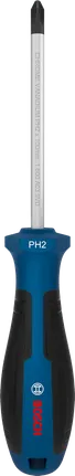 Destornillador Bosch PH2 x 100 mm con mango ergonómico.