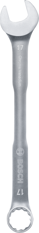 Llave combinada Bosch de 17 mm, cromo vanadio.
