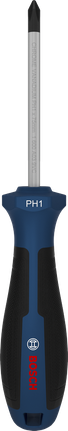 Destornillador Bosch PH1 x 75 mm con mango ergonómico.