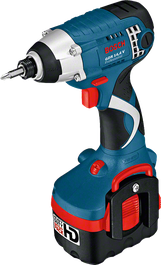 Atornillador de impacto a batería Bosch GDR 14,4 V para apretar tornillos.