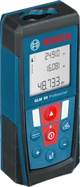 Medidor láser Bosch GLM 50 con pantalla digital.