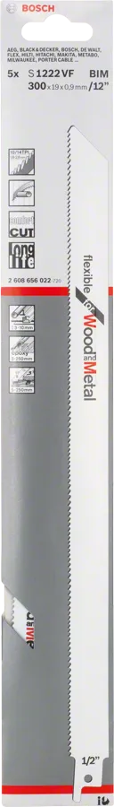 شفرة منشار Bosch S 1222 VF للخشب والمعادن.