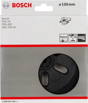 وسادة صنفرة متوسطة الحجم من Bosch مقاس 150 مم لصنفرات PEX و GEX.