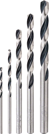 مجموعة رؤوس مثقاب Bosch HSS Twist Drill Bit PointTeQ المكونة من 5 قطع.