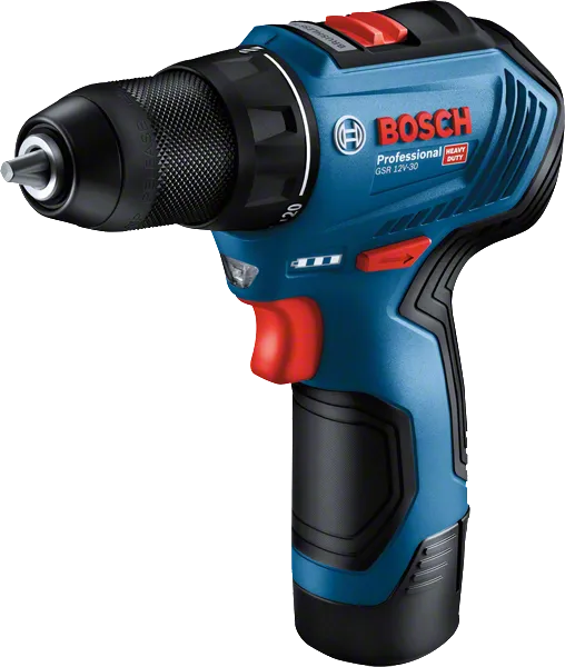 مثقاب لاسلكي Bosch GSR 12V-30 مع ظرف معدني.