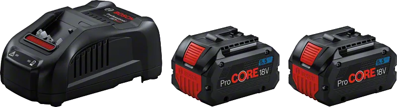 مجموعة بداية Bosch مع شاحن GAL 1880 CV وبطاريتين ProCORE 18V 5.5Ah.