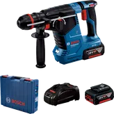 مطرقة دوارة Bosch GBH 187-LI مع مجموعة بطارية 18 فولت.
