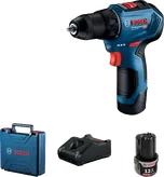 مثقاب لاسلكي Bosch GSR 12V-30 مع حقيبة وبطارية.