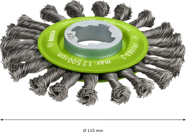 عجلة Bosch PRO X-Lock المصنوعة من الفولاذ المقاوم للصدأ، مقاس 115 ملم.