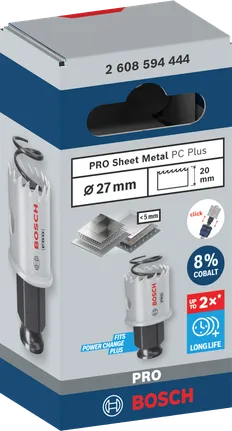 منشار ثقب Bosch 27 مم PRO للصفائح المعدنية PC Plus.