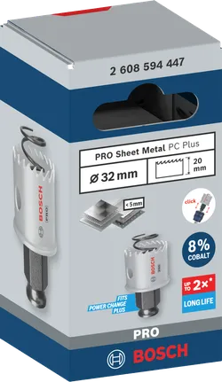 منشار ثقب Bosch 32 مم PRO للصفائح المعدنية PC Plus.