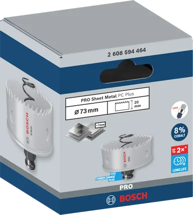 منشار ثقب الصفائح المعدنية من Bosch مقاس 73 مم PRO.