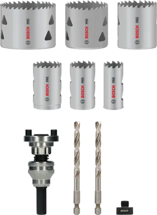 منشار ثقب متعدد المواد من Bosch PRO مع مجموعة محور Q-Lock، 10 قطع.