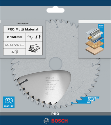 شفرة المنشار Bosch PRO Multi Material مقاس 160 مم.