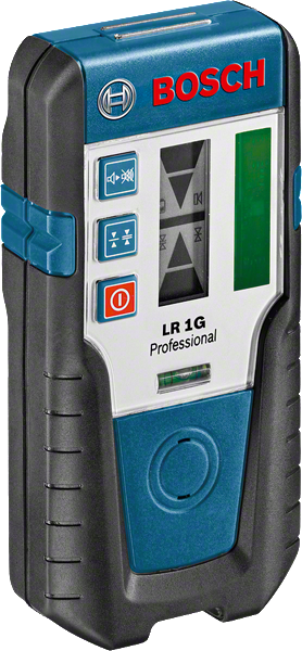 جهاز استقبال الليزر Bosch LR 1G، محمي من الغبار والرذاذ IP65.