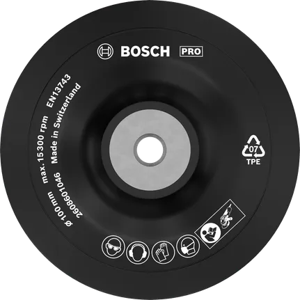 وسادة دعم Bosch PRO ناعمة مقاس 100 مم لصنفرة الزوايا.
