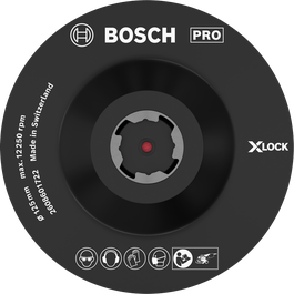 وسادة دعم Bosch PRO X-Lock مقاس 125 مم بخطاف وحلقة.