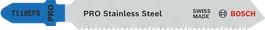 شفرة المنشار الكهربائي Bosch PRO T118EFS المصنوعة من الفولاذ المقاوم للصدأ، مجموعة مموجة.