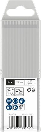 شفرات بانوراما Bosch PRO Metal T321BF مقاس 132 مم، 25 قطعة.