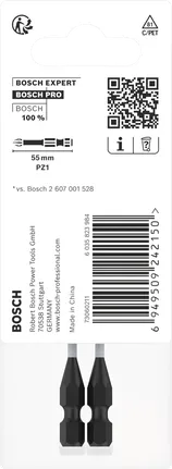مجموعة من قطعتي بت تأثير Bosch PZ1 مقاس 55 مم.