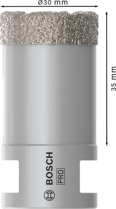 قاطع النواة الجافة السيراميكية Bosch PRO بقطر 30 مم.