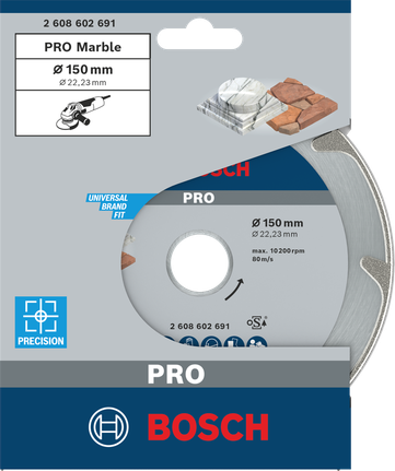قرص الماس Bosch PRO Marble مقاس 150×22.23 ملم.