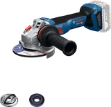 ماكينة صنفرة زاوية لاسلكية Bosch GWS 18V-11 مع مقبض.