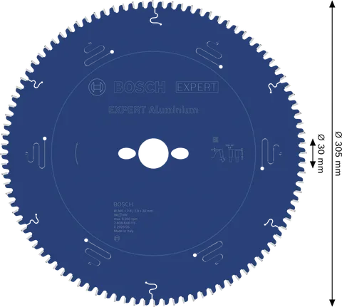 شفرة المنشار الدائرية المصنوعة من الألومنيوم Bosch EXPERT مقاس 305 مم لقطع المعادن بدقة.