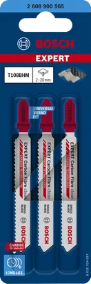 شفرات المنشار الكهربائي Bosch EXPERT Carbon Fibre Clean T108BHM عبوة من 3 قطع.