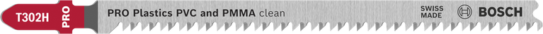 شفرة المنشار الكهربائي Bosch T302H لقطع PVC وPMMA النظيفة.