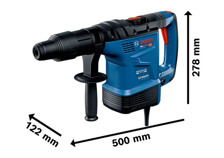 مطرقة دوارة Bosch GBH6-42VB مع نظام SDS بحد أقصى، طول 500 مم.