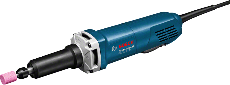 ماكينة الطحن المستقيمة Bosch GGS 28 LP مع حجر الطحن.