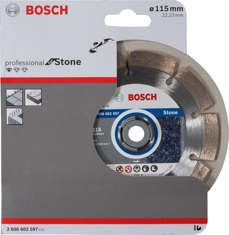 Bosch diamond cutting disc for stone 115 mm.