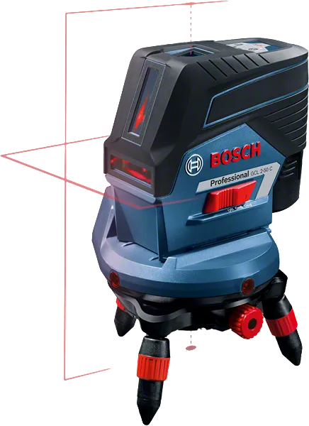 Bosch GCL 250 C laser leveling tool with tripod base.