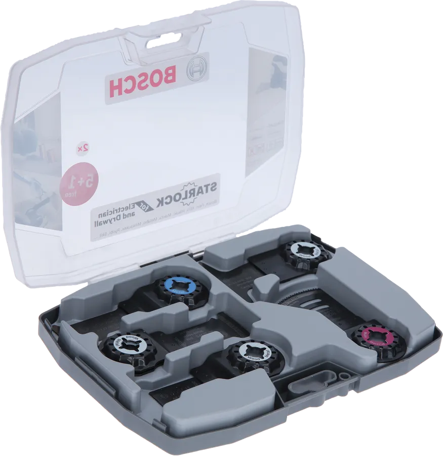 Bosch Starlock Set for Electrician & Drywall in case.