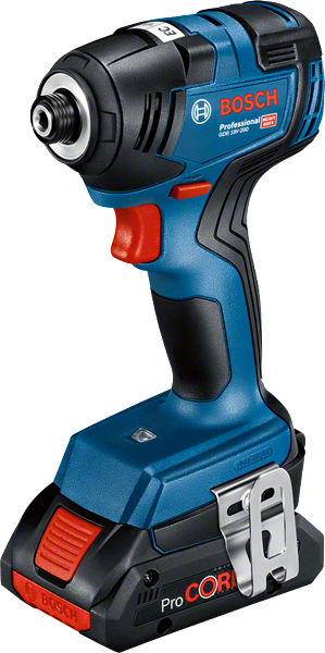 Bosch GDR 18V-200 impact driver with ProCORE18V battery.
