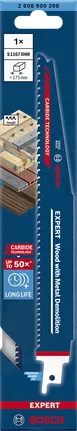 Bosch EXPERT Wood with Metal S1167XHM 1-pc 9″ saw blade.