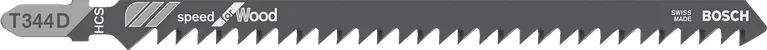 Bosch T344D Speed for Wood jigsaw blade for fast wood cutting.