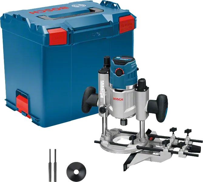 Bosch GOF 1600 CE router with carrying case.