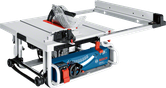 Bosch GTS 10 J table saw with extendable work surface.