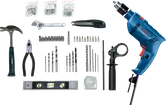 Bosch GSB 600 drill kit with accessories.