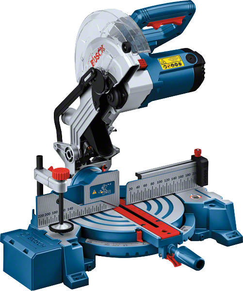 Bosch GCM 254 mitre saw with adjustable angle guide.