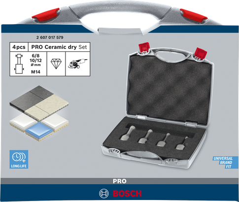 Bosch PRO Ceramic dry Core Cutter Set 4 pcs.