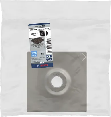 Bosch SDS max tamping plate 120 x 120 mm.
