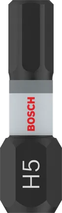 Bosch PRO Hex Impact Bit H5 25mm for screwdriving.
