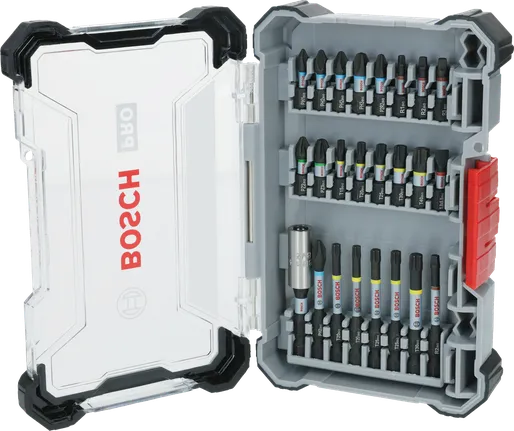 Bosch PRO Impact Screwdriver Bit Set 24 pcs in storage case.