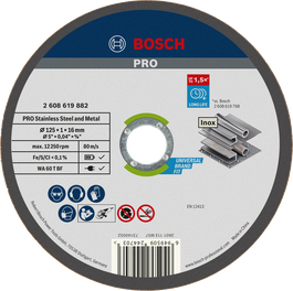 Bosch PRO stainless steel and metal cutting disc 125 mm.